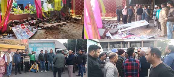 There was a commotion when Gamada broke the wall of the cow hospital built on government land in Phase-1